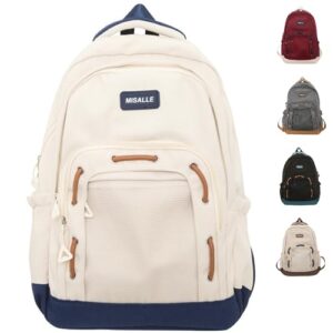 iwhgrmp kawaii backpacks big capacity travel backpack cute aesthetic daypacks water resistant casual bag (bluewhite)