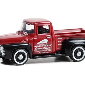 1956 F-100 Pickup Truck Red and Black Service, Parts & Sales Blue Collar Collection Series 12 1/64 Diecast Model Car by Greenlight 35260A