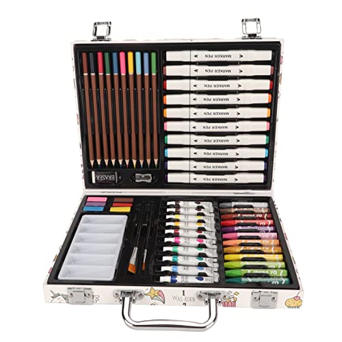 Marker Crayon Kit Arts and Crafts Supplies Coloring Art Kit Gift Case Markers Crayon Colour Pencils, 53pcs Art Set for Budding Artists Kids Teens Boys Girls CrayonsDrawing &