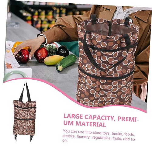 Shopping Tote Bag Trolley Trolley Large Tote Bags Foldable Shopping Bag Shopping Trolly on Wheel Folding Shopping Bag Grocery Tote Bag Trolley Bag Groceries Storage Bags Cloth