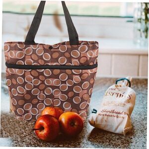 Shopping Tote Bag Trolley Trolley Large Tote Bags Foldable Shopping Bag Shopping Trolly on Wheel Folding Shopping Bag Grocery Tote Bag Trolley Bag Groceries Storage Bags Cloth