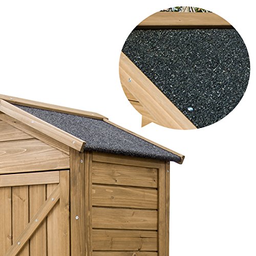 Livavege Outdoor Storage Shed, Wooden Garden Storage Cabinet Sheds with Lockable Door - Outside Waterproof Storage Tool Shed for Patio Furniture, Backyard, Lawn, Meadow, Farmland