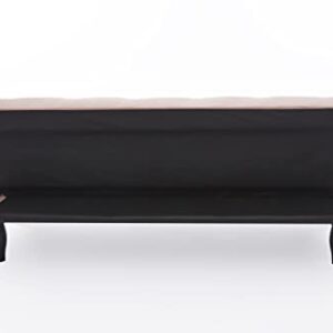 Livavege Convertible Futon Sofa Bed, 66" Velvet Upholstered Sleeper Couch Daybed with Adjustable Backrest for Studio, Apartment, Office, Small Space, Compact Living Room, 66 INCH, Pink