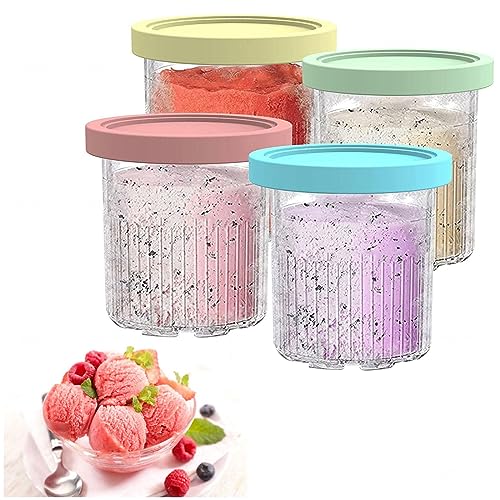 VRINO Creami Deluxe Pints, for Creami Ninja Ice Cream Deluxe,24 OZ Pint Ice Cream Containers with Lids Airtight,Reusable Compatible NC500,NC501 Series Ice Cream Maker
