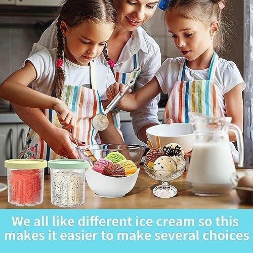 VRINO Creami Deluxe Pints, for Creami Ninja Ice Cream Deluxe,24 OZ Pint Ice Cream Containers with Lids Airtight,Reusable Compatible NC500,NC501 Series Ice Cream Maker