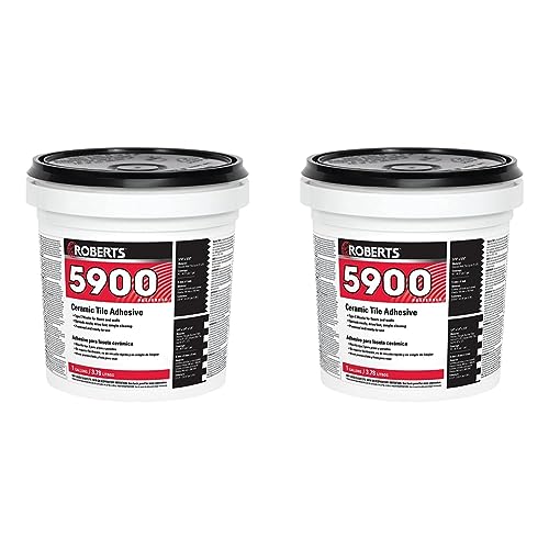 ROBERTS 5900-1 Ceramic Tile Adhesive, 1 Gallon, 128 Fl Oz (Pack of 2)