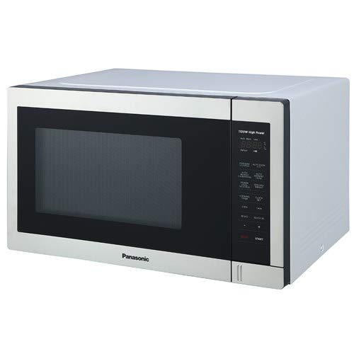 Panasonic Microwave Oven, 1.3 Cu. Ft., 1100W, Countertop, with Smart Touch Controls and Turbo Defrost, Adaptable Glass Turntable, 7 Auto Cook Menus, Child Lock - NN-SB658S