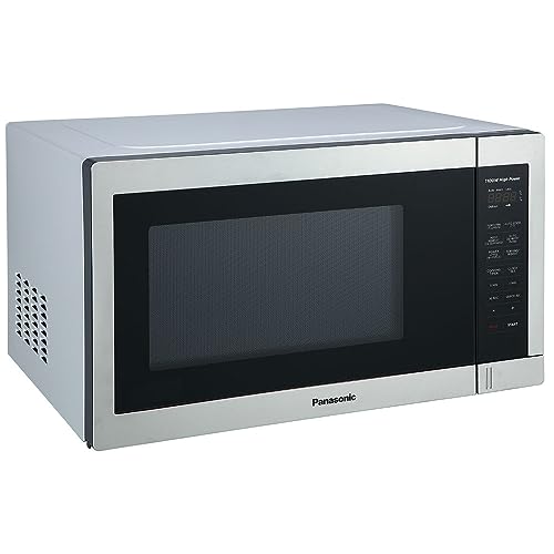 Panasonic Microwave Oven, 1.3 Cu. Ft., 1100W, Countertop, with Smart Touch Controls and Turbo Defrost, Adaptable Glass Turntable, 7 Auto Cook Menus, Child Lock - NN-SB658S