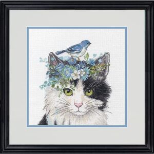 Dimensions Floral Crown Cat Counted Cross Stitch Kit, Multicolor 4 Piece