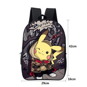 MOdali 3D printing fashion men's and women's backpack light and large capacity cute anime schoolbag 5-One Size