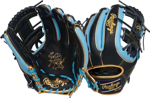 Rawlings | HEART OF THE HIDE R2G Baseball Glove | Right Hand Throw | 11.5" - Pro I-Web | Navy/Columbia Blue