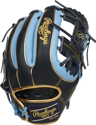 Rawlings | HEART OF THE HIDE R2G Baseball Glove | Right Hand Throw | 11.5" - Pro I-Web | Navy/Columbia Blue