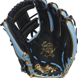 Rawlings | HEART OF THE HIDE R2G Baseball Glove | Right Hand Throw | 11.5" - Pro I-Web | Navy/Columbia Blue