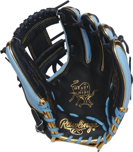 Rawlings | HEART OF THE HIDE R2G Baseball Glove | Right Hand Throw | 11.5" - Pro I-Web | Navy/Columbia Blue