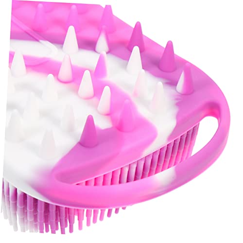 Healifty 3pcs Bath Massage Brush Scalp Shampoo Brush Silicone Scalp Massager Bath Scrubber Exfoliating Body Scrubber Body Brush Hair Wash Brush Women Body Scrubber Bath Brushes Square Man