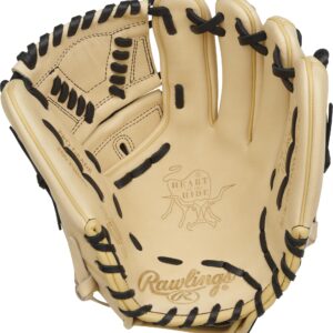 Rawlings | HEART OF THE HIDE R2G Baseball Glove | Right Hand Throw | 11.75" - 2-Piece Solid Web | Camel