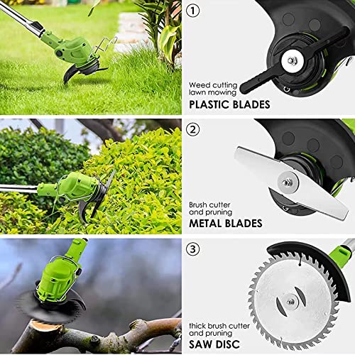 5Pcs Cordless Weed Wacker Replacement Blade - Blade Weed Eater Replace Blades- Carbide Blade Brush Cutter Grass Trimmer Weed Eater Blade for Electric Lawn Trimmer Set - Lawn Mower Accessories