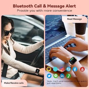 Smart Watches for Women,100+ Sport Modes Fitness Watch with Health Blood Pressure Monitor, Step Calorie Counter, Sleep Tracker, 2.02'' Touch Screen Bluetooth Digital Watch for Android iOS Compatible