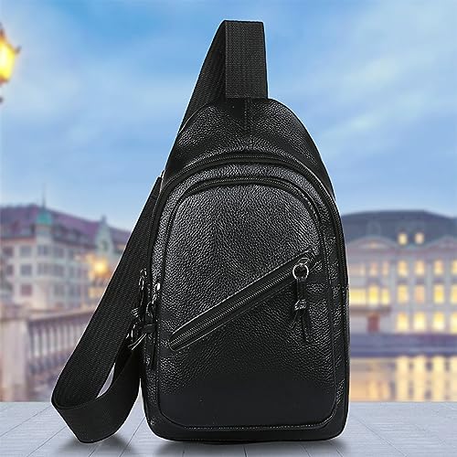 Sling Bags, Strap Bag Crossbody Backpack, Hiking Backpack Multipurpose Crossbody Chest Bag, Leather Bag for Men