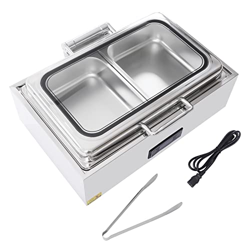 TOOL1SHOoo Buffet Server Food Warmer Electric Chafing Dish Food Warmer Pans Stainless Steel Electric Chafing Dish Buffet Food Warmer Chafing Dish Buffet Set