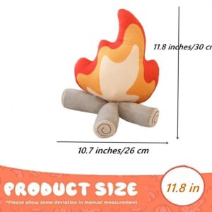 Fun Campfire Plush, Simulation Flame Plush Toys, Outdoor Camping Room Decoration, Suitable for Boys and Girls Christmas, Birthday Surprise Gift (Small)