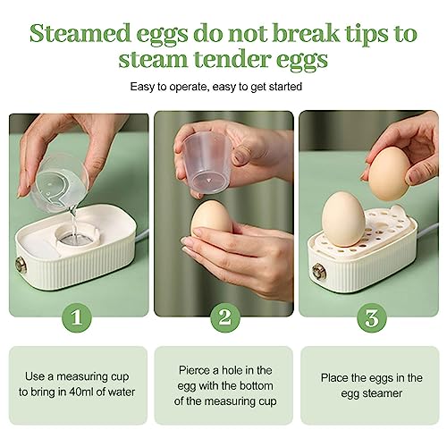 Egg Cooker, Electric Hard Boiled Egg Maker Steamer, Safe Using Kitchen Gadgets Fast Heating, Detachable Egg Boiler With Timer Off For Dormitory, Camping, Apartment, 14.5x12.5x7.5cm