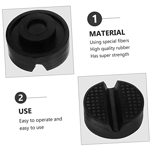 Vaguelly 2pcs Rubber Back-up Block Floor Jack pad Universal Adapter Auto Jack Pad Frame Rail Adapters Jack Pad Adapters Pinch Weld Jack Pads Car Supplies Jack Rubber Pads Guide Rubber mat