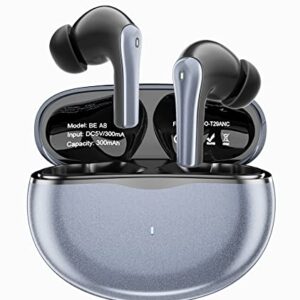 GEEKTOP Wireless Earbuds, 60H Playtime Bluetooth Headphones Built in Noise Cancellation Mic with Charging Case, Stereo Sound in-Ear Ear Buds for iPhone/Android and Pods