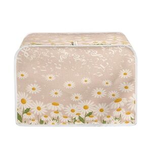 AFPANQZ Daisy Floral Toaster Covers for 2 Slice Toaster Kitchen Toaster Dust Covers Protection Bread Maker Oven Dustproof Covers Kitchen Accessories Small Appliance Covers