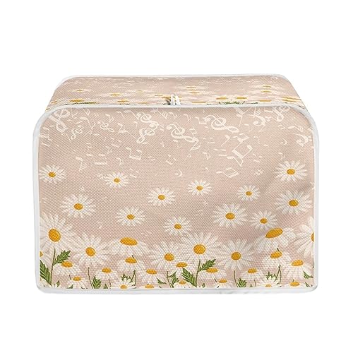 AFPANQZ Daisy Floral Toaster Covers for 2 Slice Toaster Kitchen Toaster Dust Covers Protection Bread Maker Oven Dustproof Covers Kitchen Accessories Small Appliance Covers