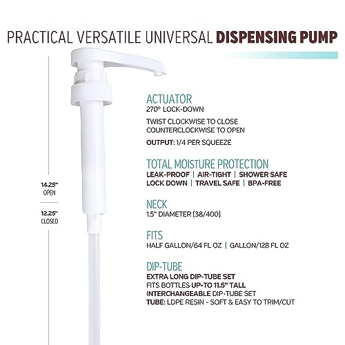 Sauce Pump Fit for Torani 64 Ounce Bottles, Syrup Pump Dispenser for Chocolate Caramel Sauces Sauce Pump Dispenser for Ghirardelli Bottles (4 Packs)