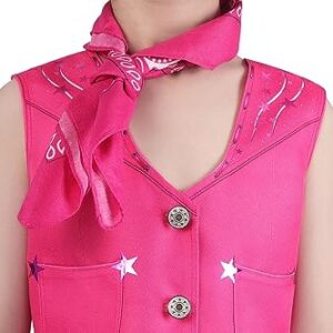 Yaxoiamz Girls Pink Costume Cowboy Costume Hippie Disco Outfits Pink Cowgirl Uniform halloween Pink Series (Pink 1, Medium)