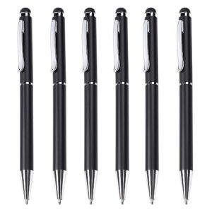 6 pack ballpoint pens,comfortable writing pens，pretty metal stylus pen premium retractable metal ballpoint pen，for home school work office supplies (a)