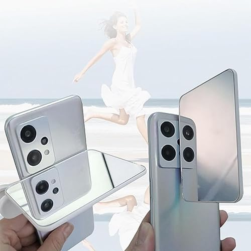 Smartphone Camera Mirror Reflection Clip Kit, Mobile Phone Reflection Camera Clip Selfie Reflector, Mirror Reflection for Phone Camera, Suitable for All Smartphones (1pc White)