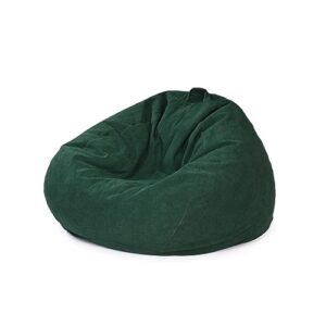 morbuy bean bag chair cover for kids adults (no filler), soft lazy sofa bed cover washable storage bean bag cover for living room, indoor, outdoor (green,80x90cm)