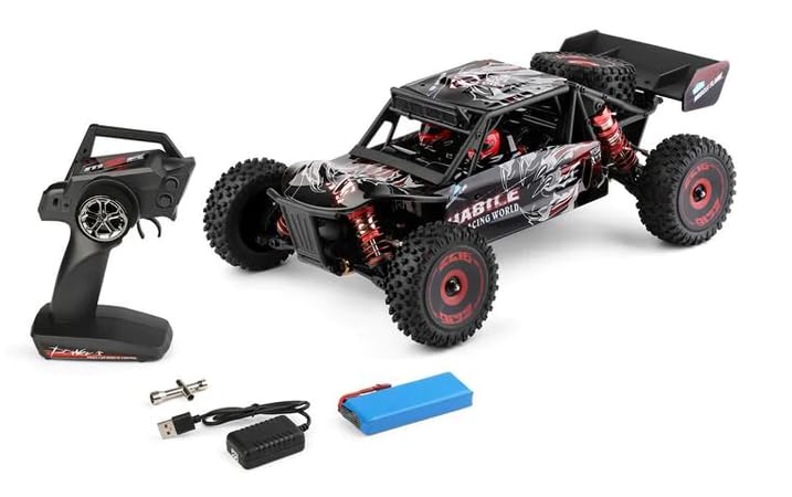 WLtoys 1/12 Brushless 4WD 75Km/h High Speed RC Electric Truck, Remote Control Car with Battery and RC Transmitter - RTR RC Toy Vehicle (RC Cars, RC Truck) (HELIDIRECT)