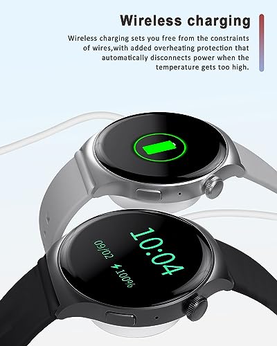 FILIEKEU Smart Watch for Men Women 1.5 Inch Screen Blood Pressure Oxygen Sleep Monitor Bluetooth Call Smart Watches IP68 Waterproof Fitness Tracker Smartwatch for Android iPhone Gold