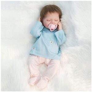 silicone baby doll, 18-inch silicone baby, sweet smile realistic reborns baby dolls, for ages 3+ as a gift or playmate,d