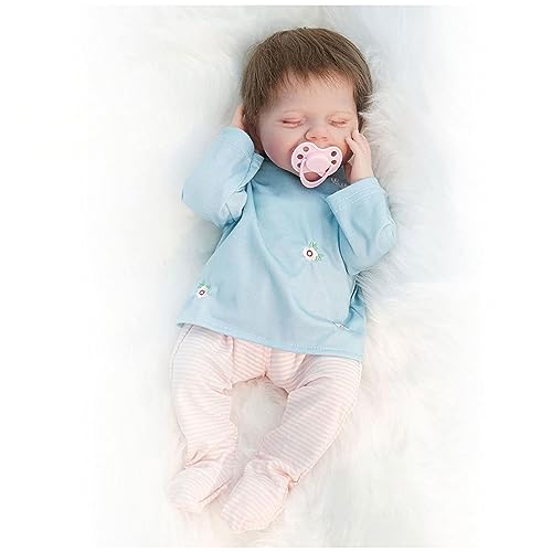 Silicone Baby Doll, 18-Inch Silicone Baby, Sweet Smile Realistic Reborns Baby Dolls, for Ages 3+ as A Gift or Playmate,D