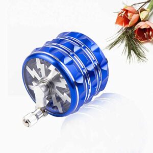 2.5 Inch Hand Crank Grinder, Potable Large Grinder With Clear Top Cover, Best Gift (Blue)