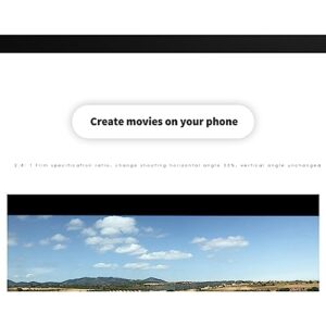 PRIZOM Cell Phone 1.33X Widescreen Anamorphic Lens Movie Lens Portable Wide Screen Wide Screen Replacement