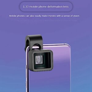 PRIZOM Cell Phone 1.33X Widescreen Anamorphic Lens Movie Lens Portable Wide Screen Wide Screen Replacement