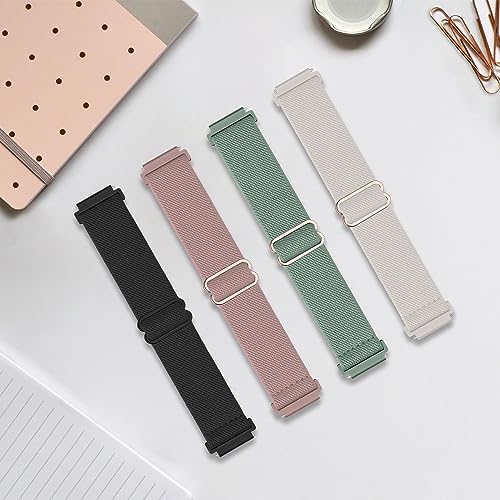 Lzwldan Stretchy Nylon Watch Bands for Fossil Women's Gen 5E 42mm/Gen 6 42mm,18mm 22mm Soft Elastic Wristband Loop Strap for Fossil Men's Gen 5 Carlyle/Garrett/Women's Julianna/Fossil Venture Gen 4 HR/Gen 3