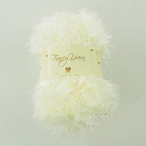 Ivory - Fuzzy Fancy Yarn Ball, 57-Gram, 64 Yards - Closeout