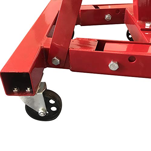 2000lb Engine Motor Stand Hoist Auto Truck Automotive Folding Shop Jack, Red