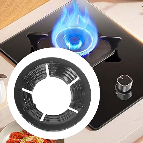 Fenteer Stainless Steel Energy Saving Rings Wok Rack Rings Stand Durable Windproof Gas Rings for Home for Sauce Pans Restaurant, 5 Holes