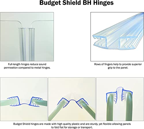 Budget Shield 2 ft x2 panel Guitar Amp shield screen for isolation, attenuation and sound reduction: Made in USA : guitar amp acrylic plexiglass plastic cage folding collapsible portable lightweight