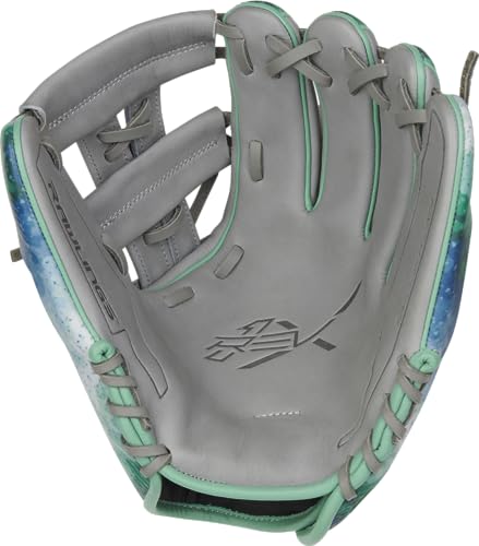 Rawlings | REV1X Baseball Glove | Francisco Lindor Pattern | Right Hand Throw | 11.5" - Split Single Post Web | Grey/Blue/Green