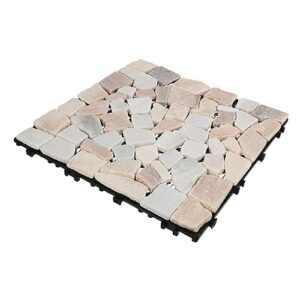 doitool 1pc stone floor plastic floor mat outdoor flooring marble tiles non- slip bath mat pebble tile border interlocking bath floor tiles floor stone tiles stone floor tiles home decor