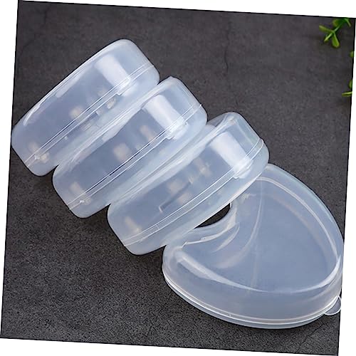 Healeved 6pcs Mouthguard Teeth Protector Cases Retainer Container Denture Holder Clear Stand Clear Plastic Organizer Bins Plastic Stand Dentures Storage Cases Clear Mouth Guards Tooth Box